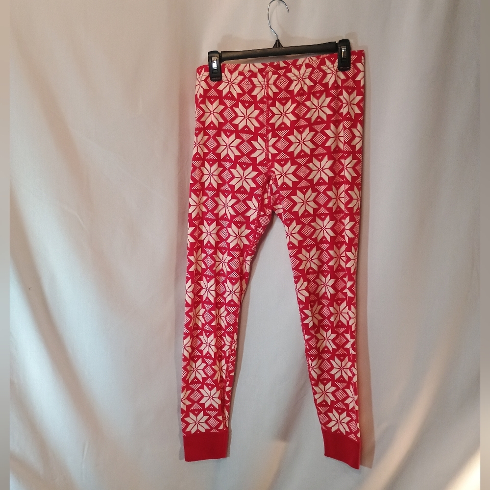 Red Snowflake Hanna Anderson Adult Organic Cotton Pajamas - Picture 4 of 6